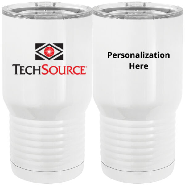TechSource Personalized - 20 oz. Tall Stainless Steel Vacuum Insulated Tumbler White Thumbnail