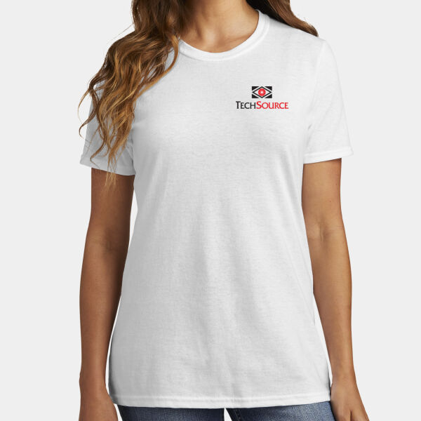 TechSource Crest Print Front - Ladies Core Cotton Tee Thumbnail