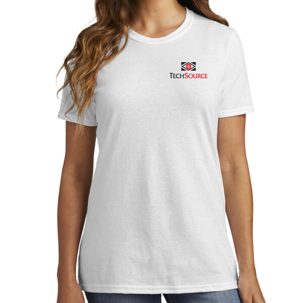 TechSource Crest Print Front - Ladies Core Cotton Tee Thumbnail