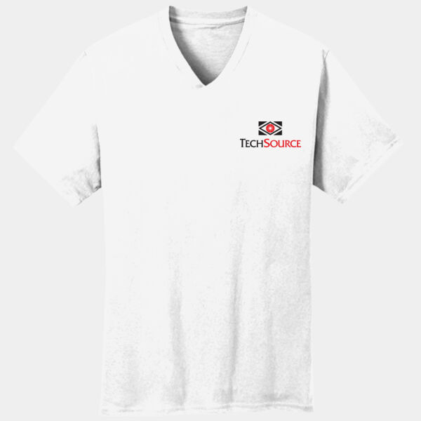 TechSource Crest Print Front - Core Cotton V-Neck Tee Thumbnail