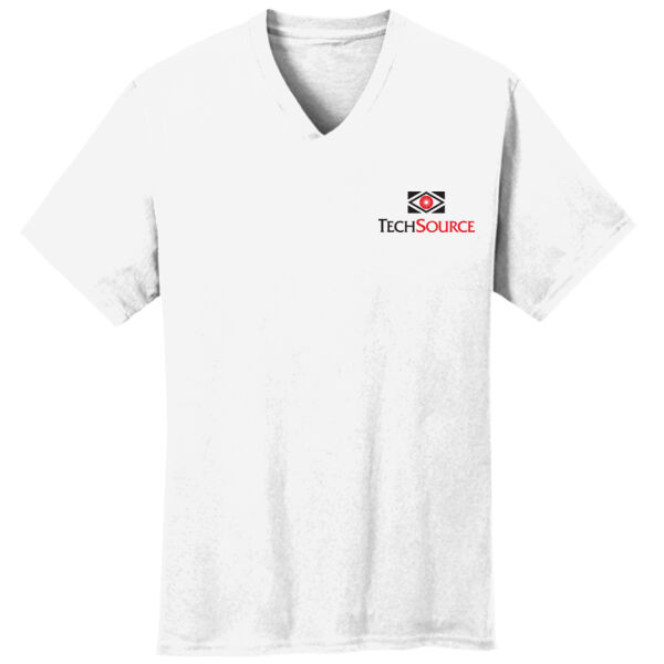 TechSource Crest Print Front - Core Cotton V-Neck Tee Thumbnail
