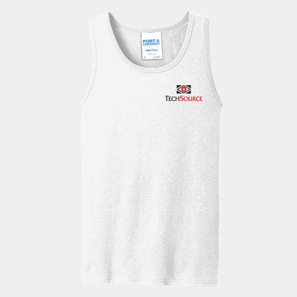 TechSource Crest Print Front - Core Cotton Tank Top Thumbnail