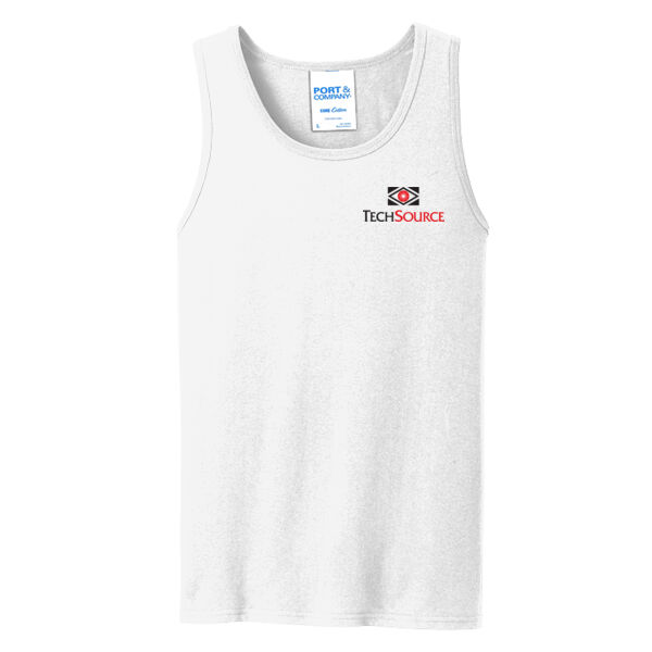 TechSource Crest Print Front - Core Cotton Tank Top Thumbnail