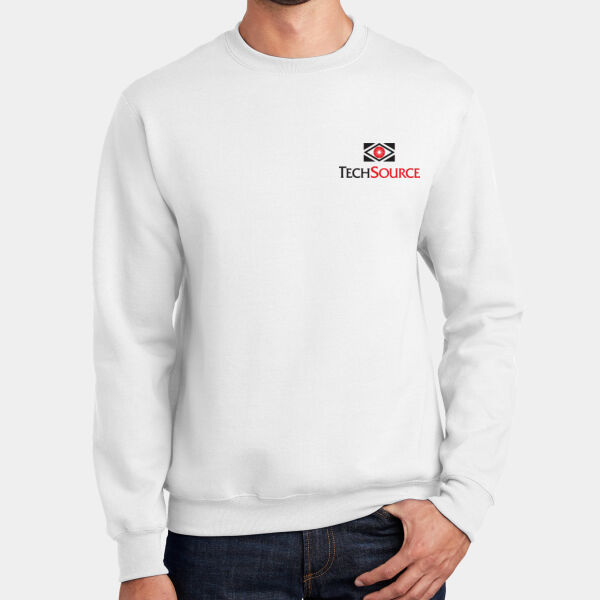 TechSource Crest Print Front - Essential Fleece Crewneck Sweatshirt Thumbnail