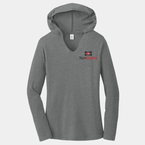 TechSource Crest Print Front - Women's Perfect Tri ® Long Sleeve Hoodie Thumbnail