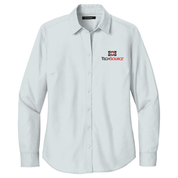 Tech Source Embroidered - Women's Long Sleeve Nailhead Easy Care Shirt Thumbnail
