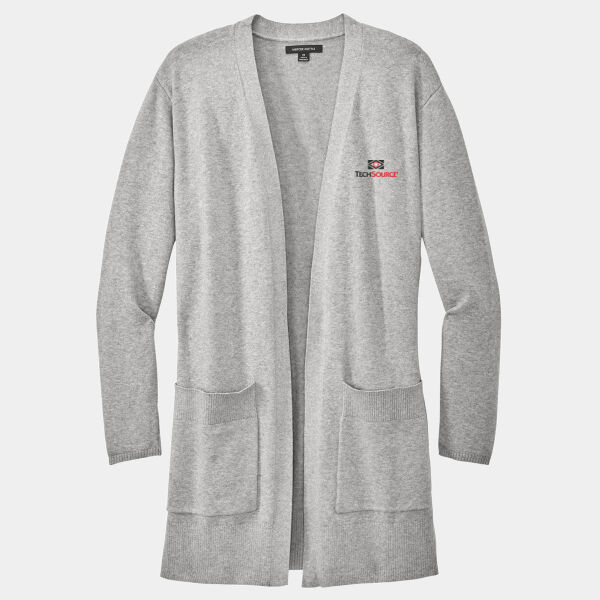 Tech Source Embroidered - Women's Open Front Cardigan Sweater Thumbnail