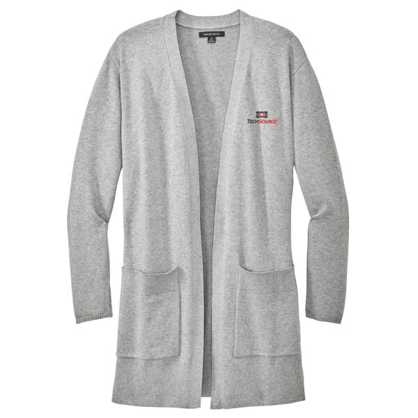 Tech Source Embroidered - Women's Open Front Cardigan Sweater Thumbnail