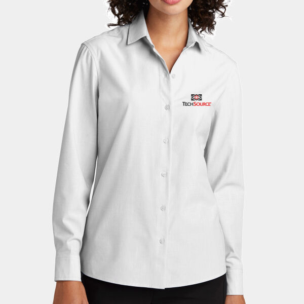 Tech Source Embroidered - Women's Long Sleeve Stretch Woven Shirt Thumbnail