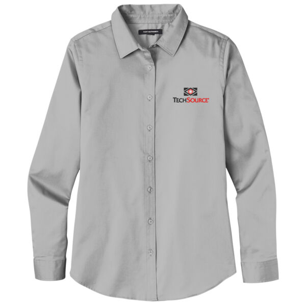 Tech Source Embroidered - Ladies Long Sleeve SuperPro React ™ Twill Shirt Thumbnail