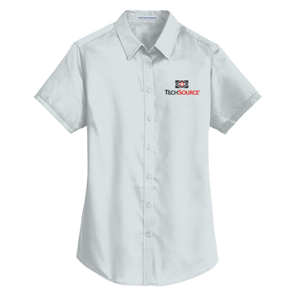 Tech Source Embroidered - Ladies Short Sleeve SuperPro Twill Shirt Thumbnail