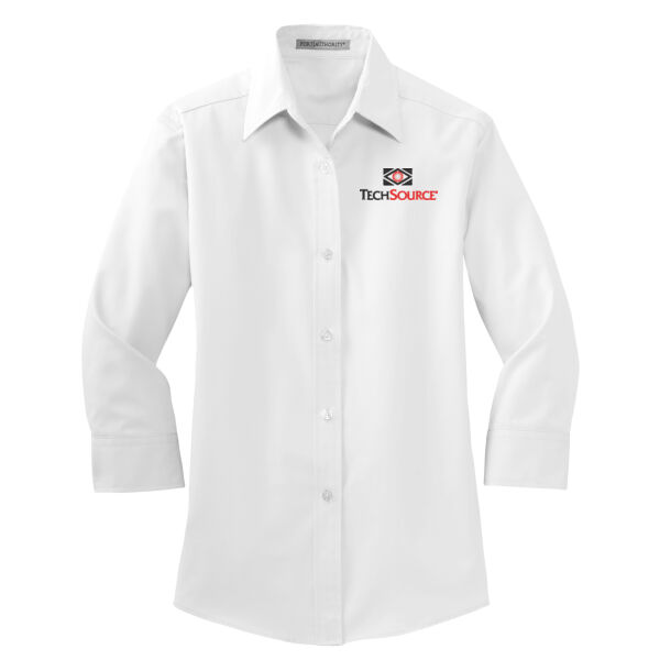 Tech Source Embroidered - Ladies 3/4 Sleeve Easy Care Shirt Thumbnail