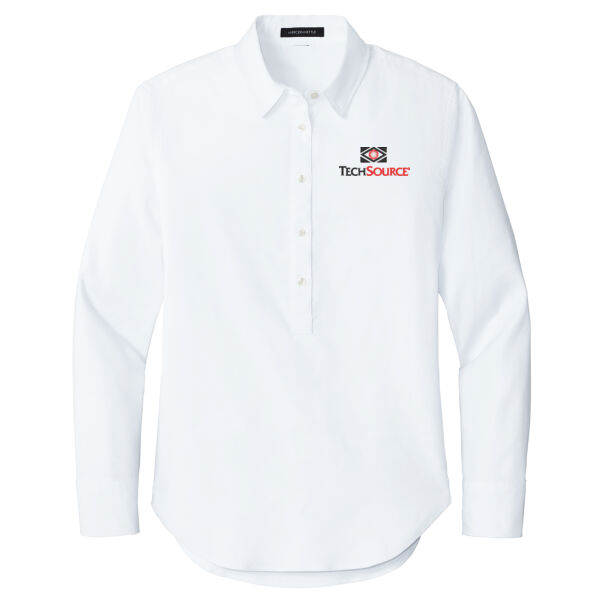 Tech Source Embroidered - Women's Long Sleeve Modern Oxford Shirt Thumbnail
