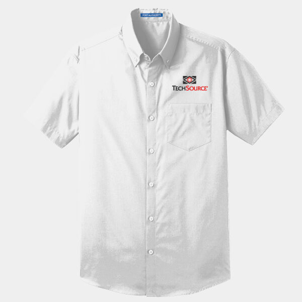 Tech Source Embroidered - Short Sleeve Carefree Poplin Shirt Thumbnail
