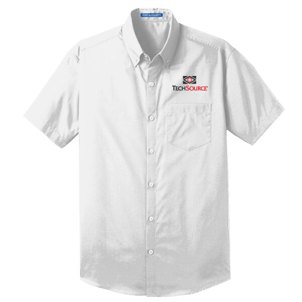 Tech Source Embroidered - Short Sleeve Carefree Poplin Shirt Thumbnail