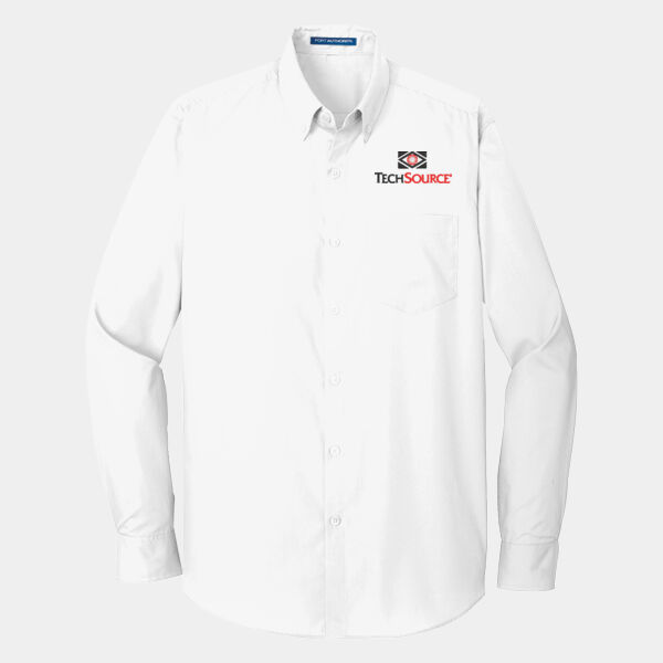 Tech Source Embroidered - Long Sleeve Carefree Poplin Shirt Thumbnail