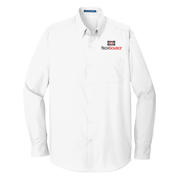 Tech Source Embroidered - Long Sleeve Carefree Poplin Shirt Thumbnail