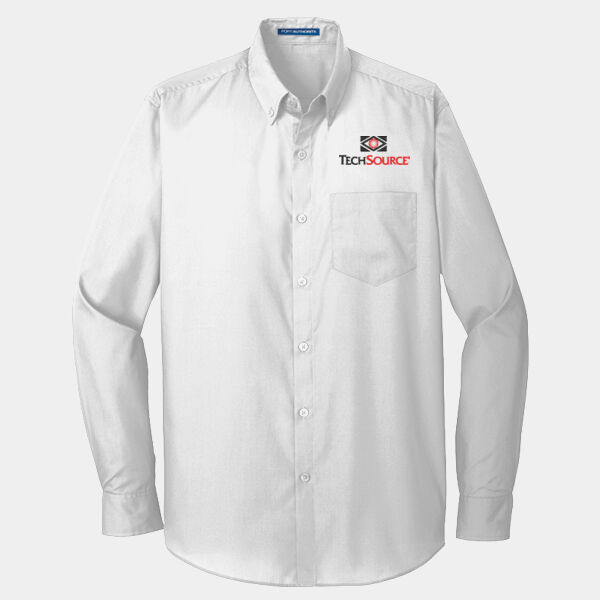 Tech Source Embroidered - Tall Long Sleeve Carefree Poplin Shirt Thumbnail