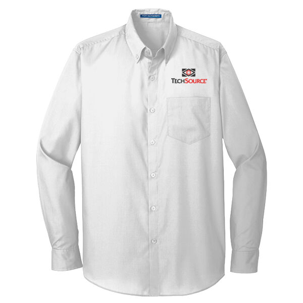 Tech Source Embroidered - Tall Long Sleeve Carefree Poplin Shirt Thumbnail