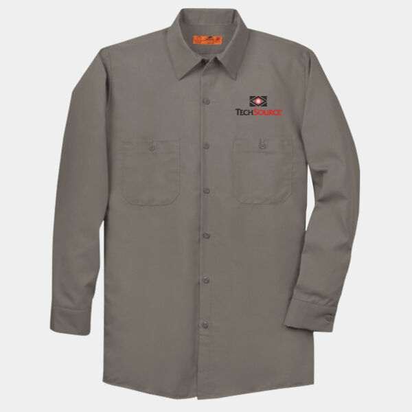 Tech Source Embroidered - Long Size, Long Sleeve Industrial Work Shirt Thumbnail