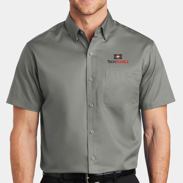 Tech Source Embroidered - Short Sleeve SuperPro Twill Shirt Thumbnail