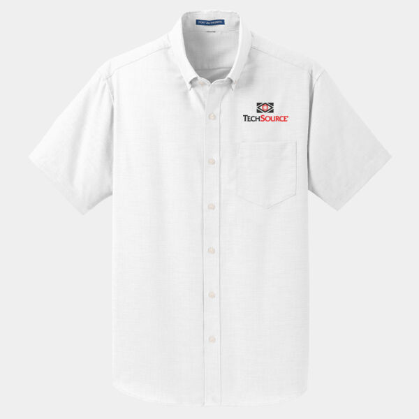 Tech Source Embroidered - Short Sleeve SuperPro ™ Oxford Shirt Thumbnail
