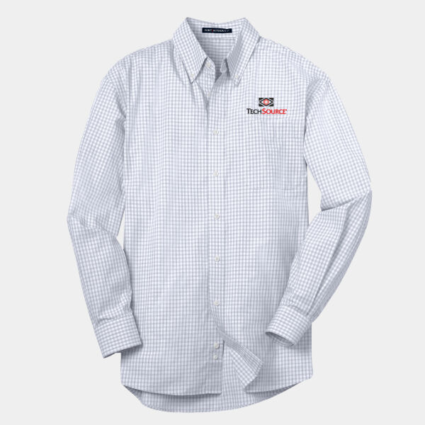 Tech Source Embroidered - Plaid Pattern Easy Care Shirt Thumbnail