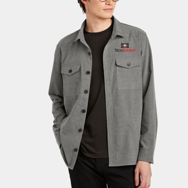 Tech Source Embroidered - Long Sleeve Twill Overshirt Thumbnail