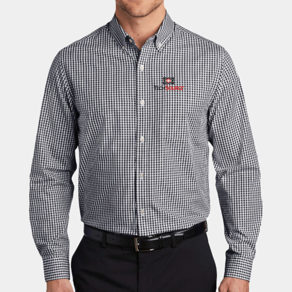 Tech Source Embroidered - Broadcloth Gingham Easy Care Shirt Thumbnail