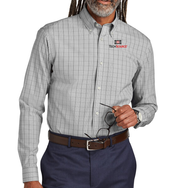 Tech Source Embroidered - Wrinkle Free Stretch Patterned Shirt Thumbnail