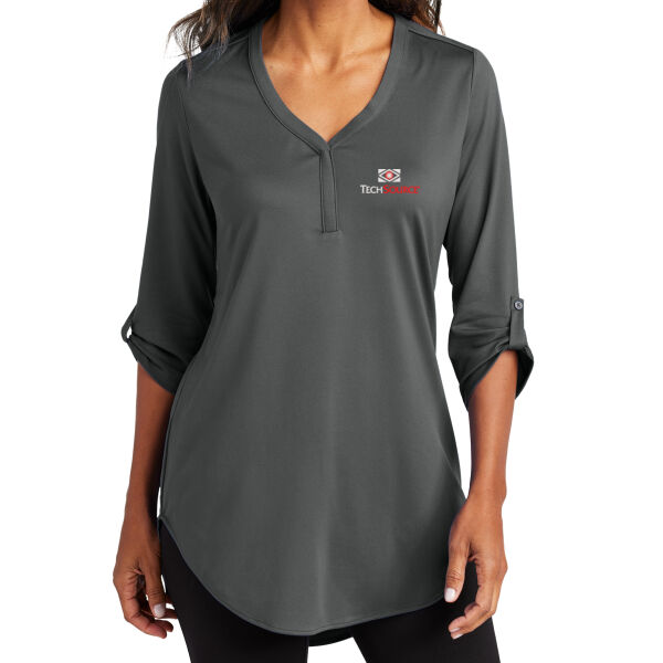 TechSource Embroidered - Women's City Stretch 3/4 Sleeve Tunic Thumbnail