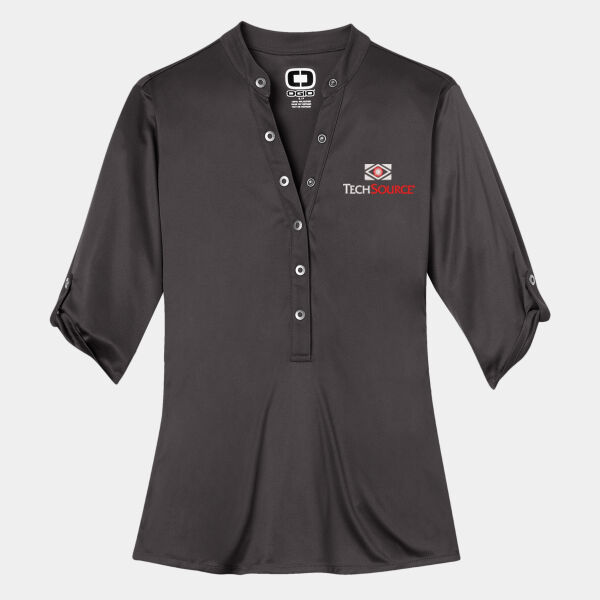 TechSource Embroidered - Crush Henley Thumbnail