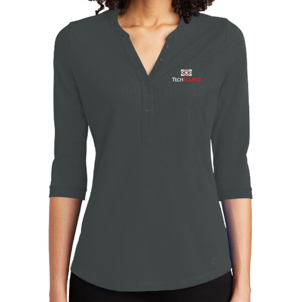 TechSource Embroidered - Ladies Jewel Henley Thumbnail