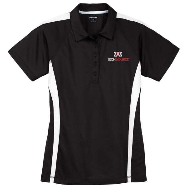 TechSource Embroidered - Ladies PosiCharge ® Micro Mesh Colorblock Polo Thumbnail
