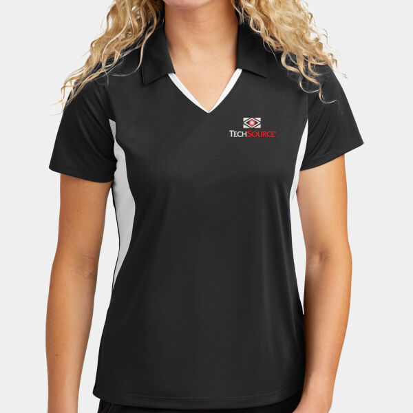 TechSource Embroidered - Ladies Side Blocked Micropique Sport Wick ® Polo Thumbnail