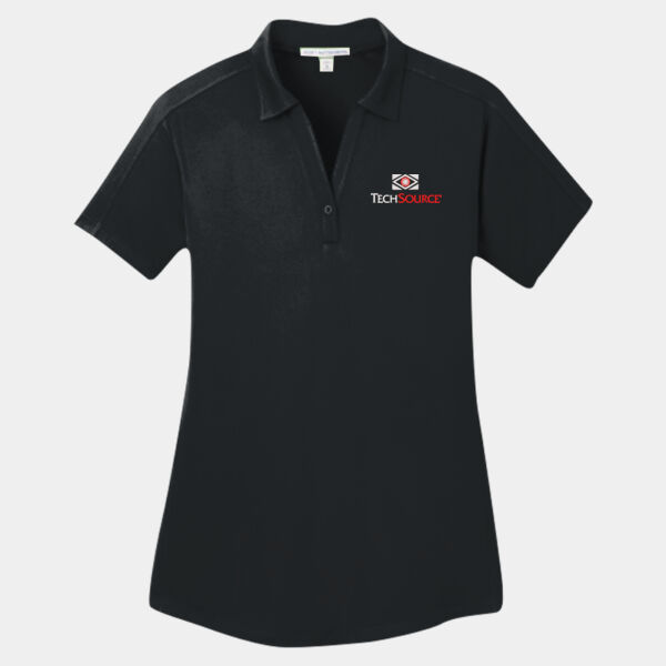 TechSource Embroidered - Ladies Diamond Jacquard Polo Thumbnail