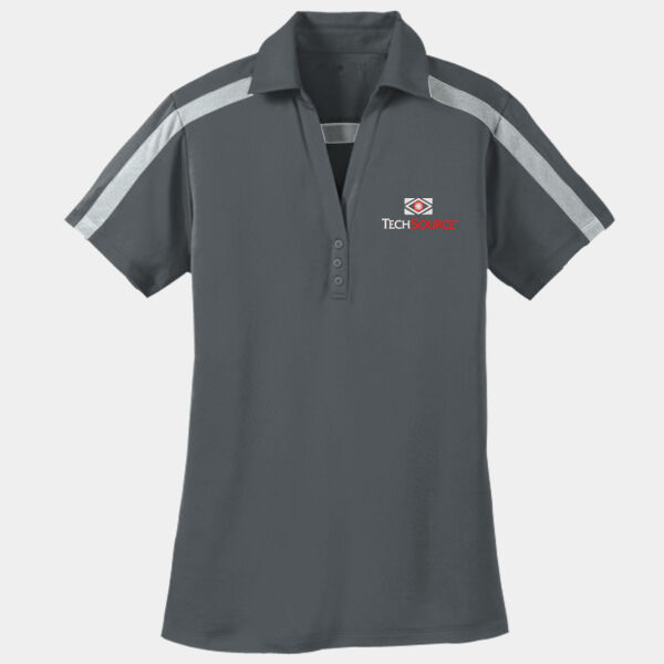 TechSource Embroidered - Ladies Silk Touch™ Performance Colorblock Stripe Polo Thumbnail