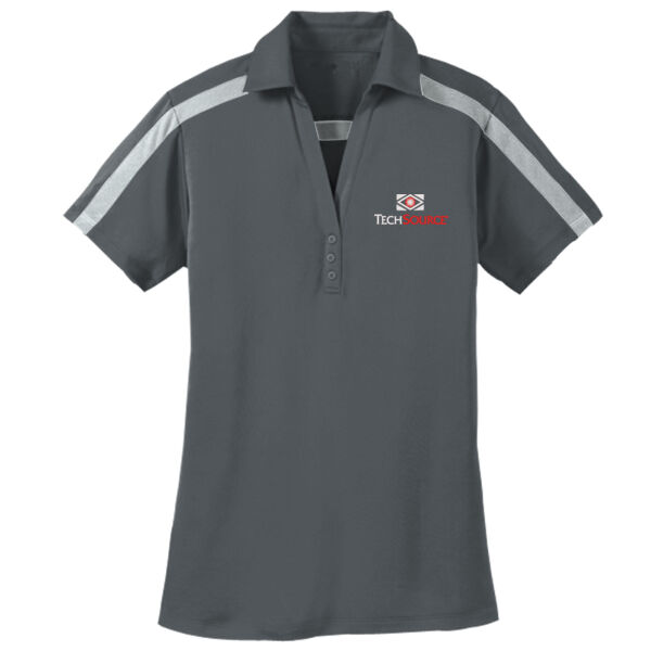 TechSource Embroidered - Ladies Silk Touch™ Performance Colorblock Stripe Polo Thumbnail