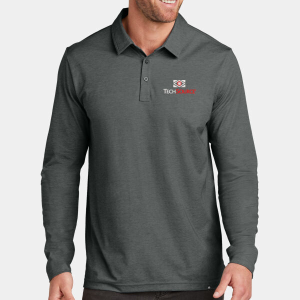 TechSource Embroidered - Oceanside Heather Long Sleeve Polo Thumbnail