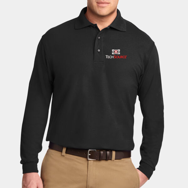 TechSource Embroidered - Silk Touch™ Long Sleeve Polo Thumbnail