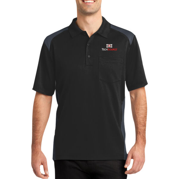TechSource Embroidered - Select Snag Proof Two Way Colorblock Pocket Polo Thumbnail