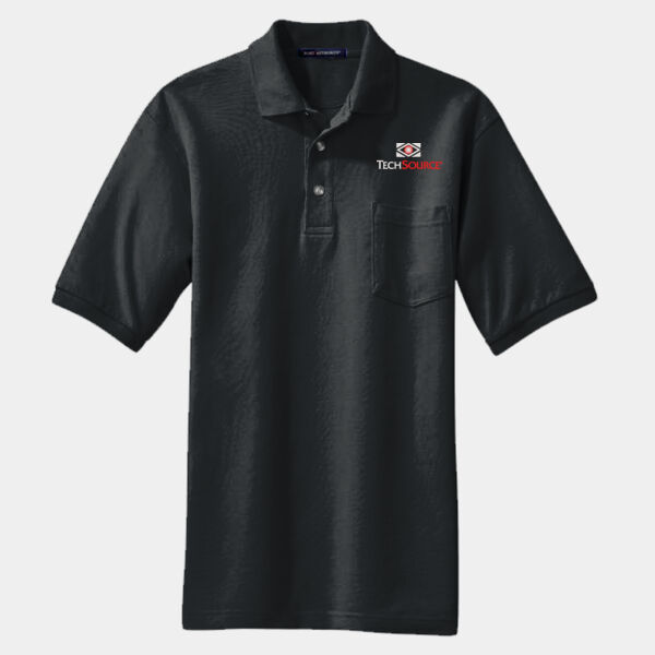TechSource Embroidered - Heavyweight Cotton Pique Polo with Pocket Thumbnail