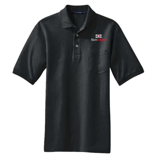 TechSource Embroidered - Heavyweight Cotton Pique Polo with Pocket Thumbnail