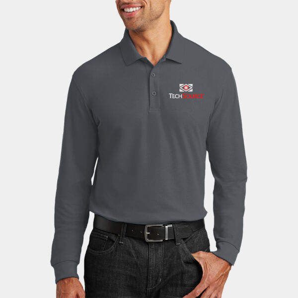 TechSource Embroidered - Long Sleeve Core Classic Pique Polo Thumbnail