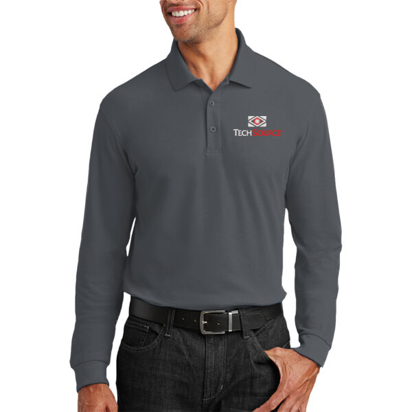 TechSource Embroidered - Long Sleeve Core Classic Pique Polo Thumbnail