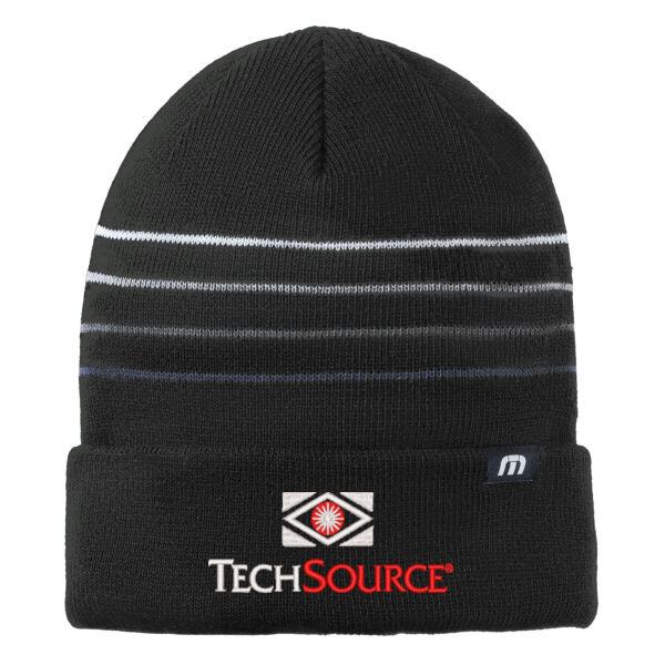 TechSource Embroidered - Striped Cuffed Beanie Thumbnail