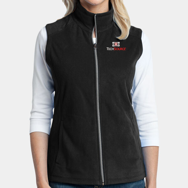 TechSource Embroidered - Ladies Microfleece Vest Thumbnail