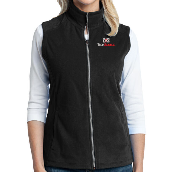TechSource Embroidered - Ladies Microfleece Vest Thumbnail