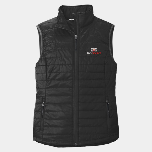 TechSource Embroidered - Ladies Packable Puffy Vest Thumbnail