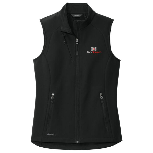 TechSource Embroidered - Ladies Stretch Soft Shell Vest Thumbnail
